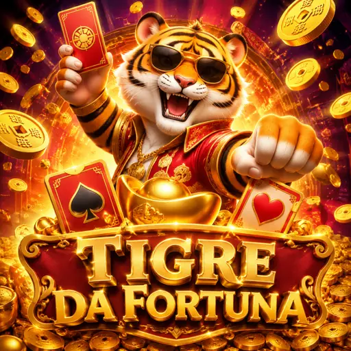 Tigre dourado com moedas no Fortune Tiger